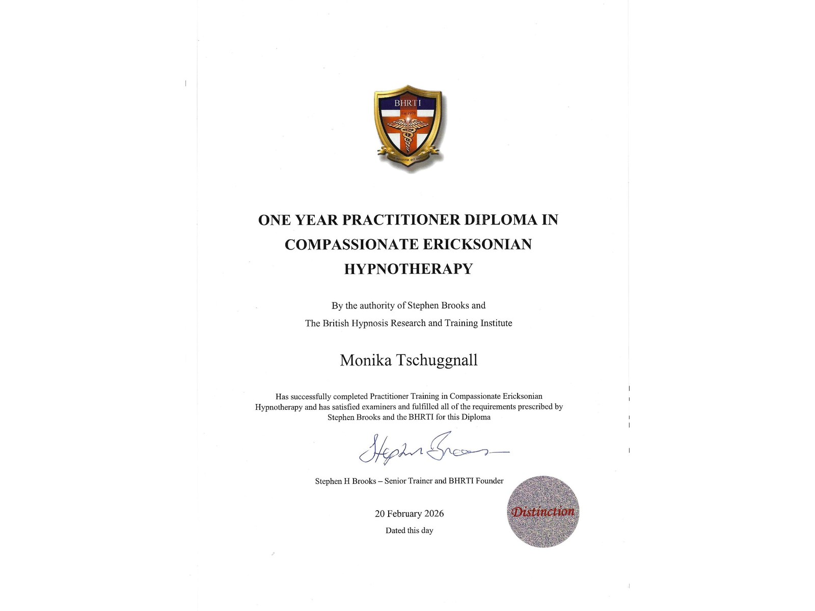 Diploma in Ericksonian Hypnotherapy — Erickson Institute