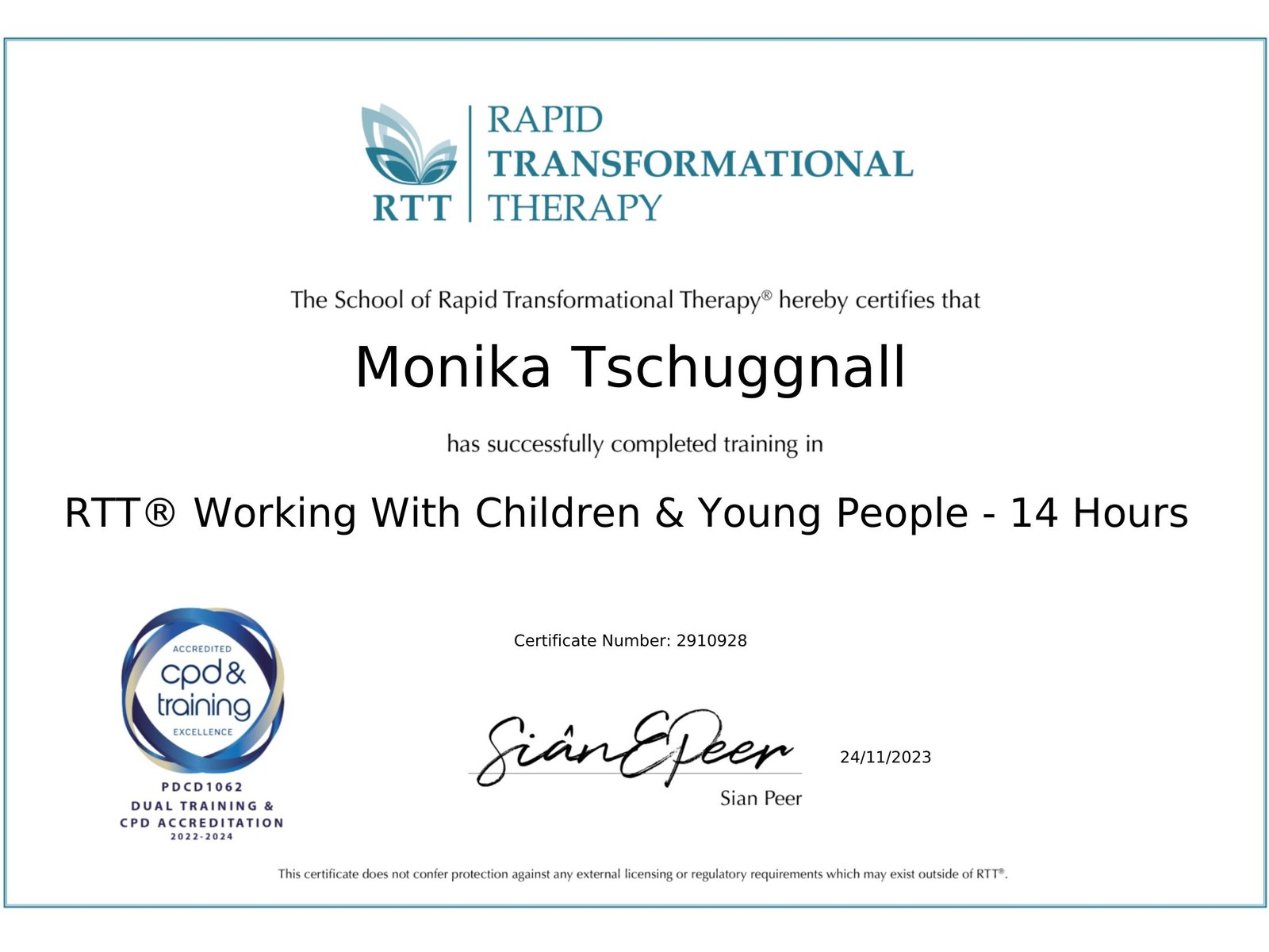 RTT® Advanced — Children & Young People — RTT® School